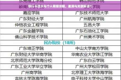 银行卡流水与个人明细详解，差异与关联解读?✨