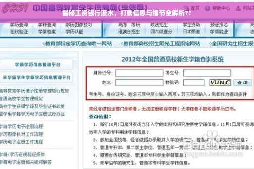 揭秘工资银行流水，打款信息与细节全解析??