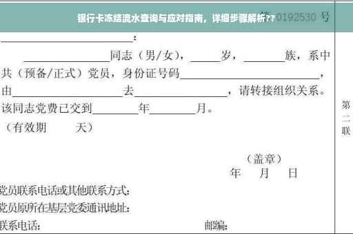 银行卡冻结流水查询与应对指南，详细步骤解析??