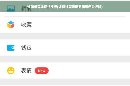 计算机等级证书横版(计算机等级证书横版还是竖版) 计算机等级证书横版(计算机等级证书横版还是竖版)