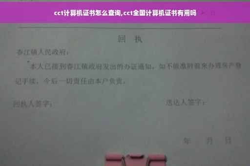 cct计算机证书怎么查询,cct全国计算机证书有用吗