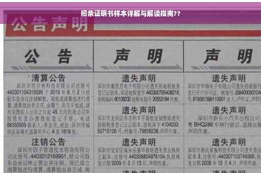 招亲证明书样本详解与解读指南??