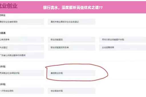银行流水，深度解析高低优劣之道??