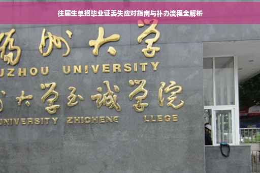 往届生单招毕业证丢失应对指南与补办流程全解析