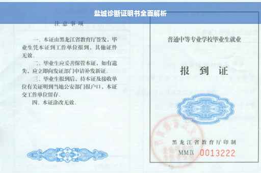 盐城诊断证明书全面解析
