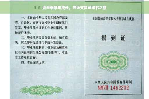 青春奉献与成长，志愿支教证明书之旅