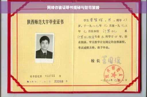 网络诈骗证明书揭秘与防范策略