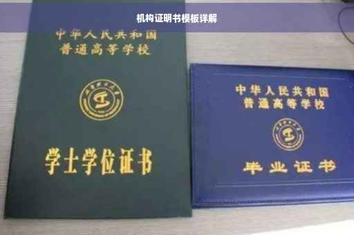机构证明书模板详解