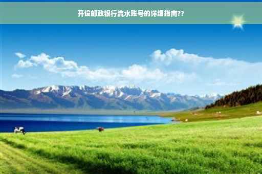 开设邮政银行流水账号的详细指南??