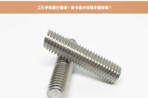 工行手机银行查询Ⅰ类卡流水详细步骤指南 ?