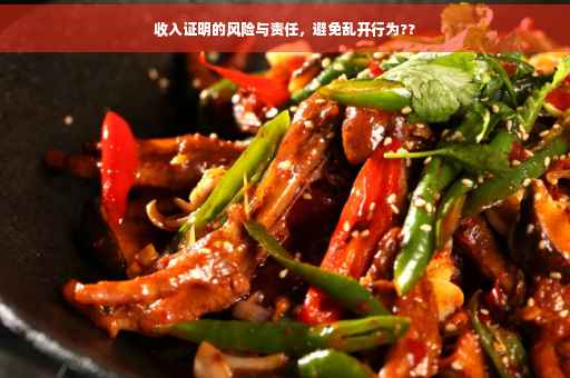收入证明的风险与责任，避免乱开行为??