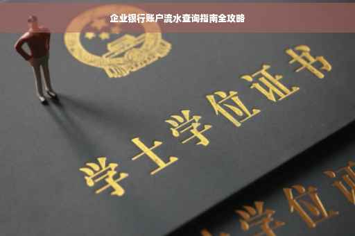 企业银行账户流水查询指南全攻略