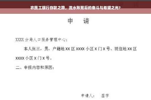 农民工银行存款之路，流水账背后的奋斗与希望之光?