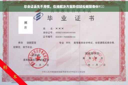 毕业证丢失不用慌，在线解决方案助你轻松截图备份?⚡️