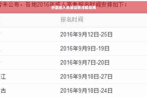 开票收入总量证明详解指南