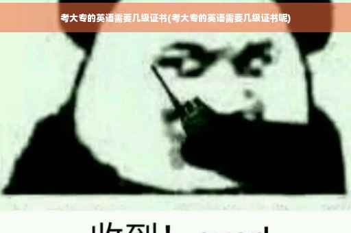 考大专的英语需要几级证书(考大专的英语需要几级证书呢)
