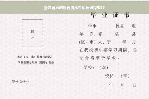 报名背后的银行流水打印原因探究??
