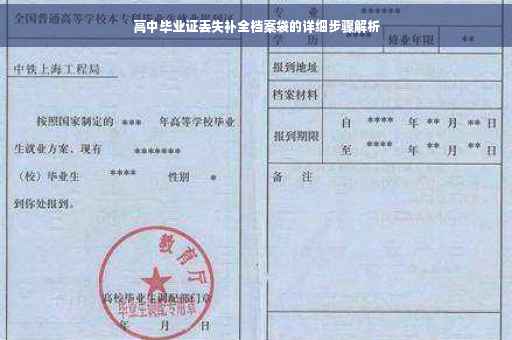 高中毕业证丢失补全档案袋的详细步骤解析