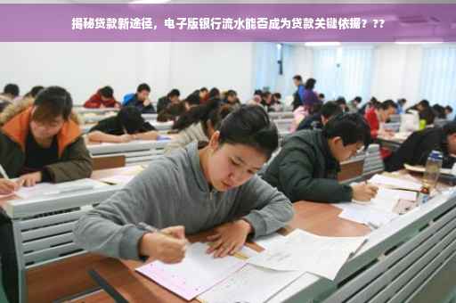 揭秘贷款新途径，电子版银行流水能否成为贷款关键依据？??