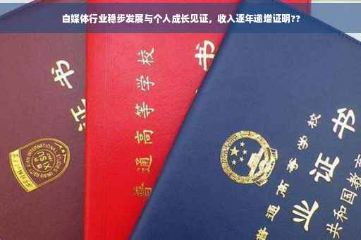 自媒体行业稳步发展与个人成长见证，收入逐年递增证明??