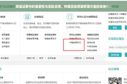 质量证明书的重要性与实际应用，构建高效质量管理方案的指南?⚡️