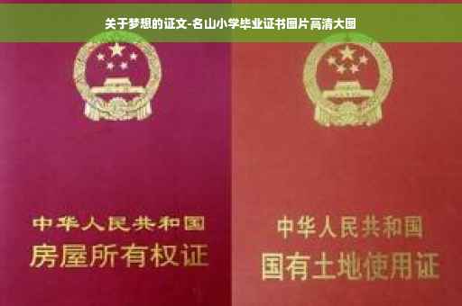 关于梦想的证文-名山小学毕业证书图片高清大图