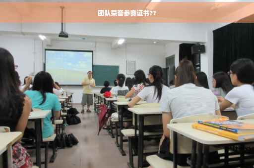 团队荣誉参赛证书??