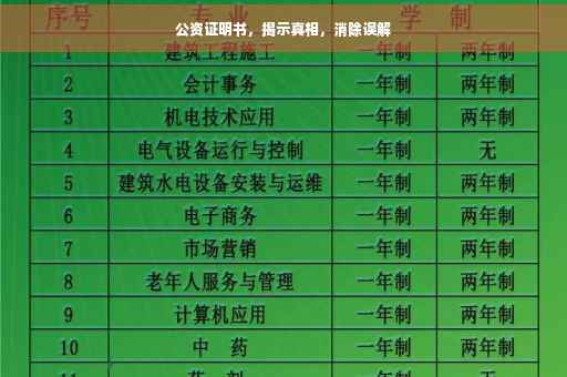 公资证明书，揭示真相，消除误解