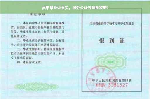 高中毕业证丢失，涉外公证办理全攻略！