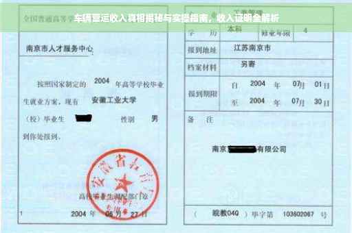 车辆营运收入真相揭秘与实操指南，收入证明全解析