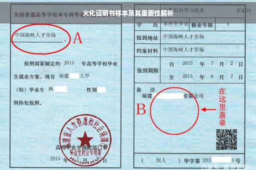 火化证明书样本及其重要性解析