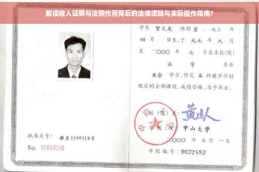 解读收入证明与法院作用背后的法律逻辑与实际操作指南?