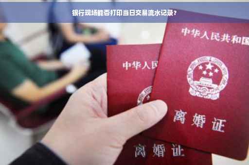 银行现场能否打印当日交易流水记录？