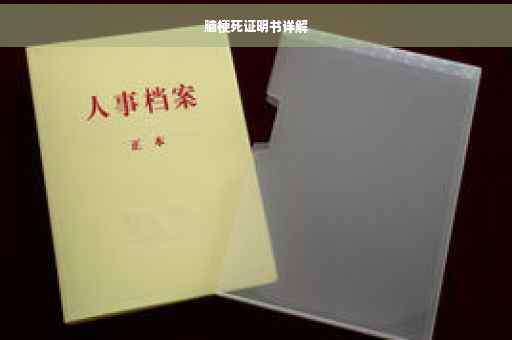 脑梗死证明书详解