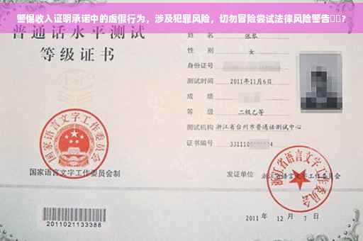 警惕收入证明承诺中的虚假行为，涉及犯罪风险，切勿冒险尝试法律风险警告⚡️?