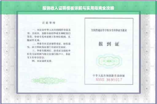 报销收入证明模板详解与实用指南全攻略
