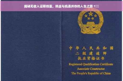 揭秘无收入证明档案，挑战与机遇并存的人生之路 ?⚡️