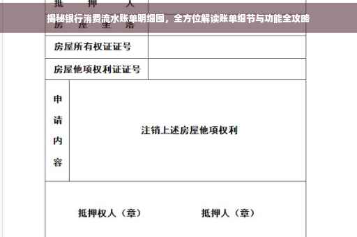 揭秘银行消费流水账单明细图，全方位解读账单细节与功能全攻略
