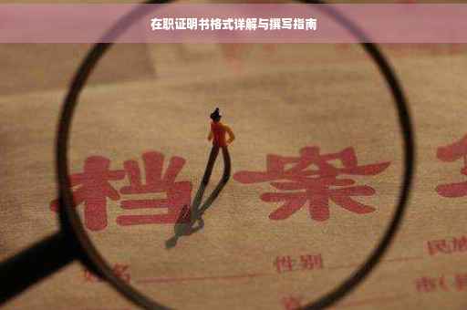在职证明书格式详解与撰写指南