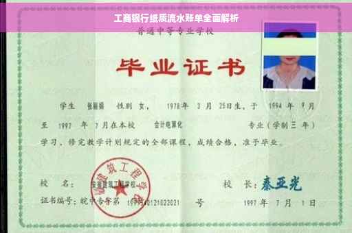 工商银行纸质流水账单全面解析
