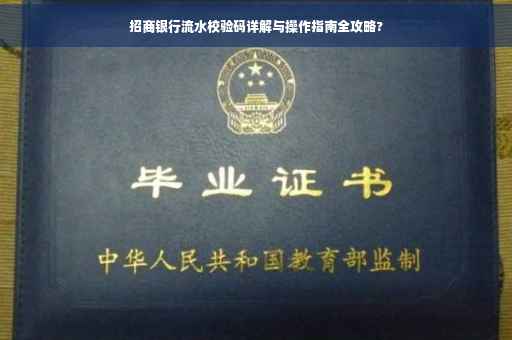 招商银行流水校验码详解与操作指南全攻略?