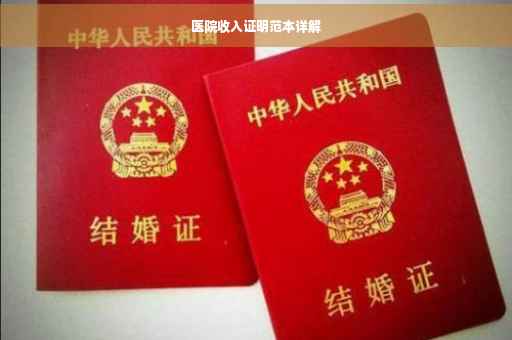 医院收入证明范本详解
