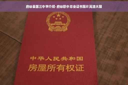 府谷县第三中学介绍-府谷职中毕业证书图片高清大图