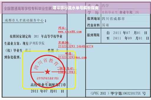建设银行流水单号解析指南