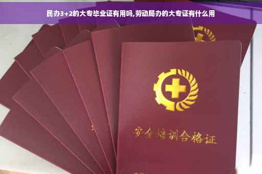 民办3+2的大专毕业证有用吗,劳动局办的大专证有什么用