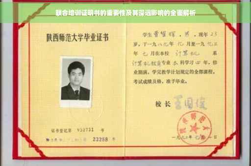 联合培训证明书的重要性及其深远影响的全面解析