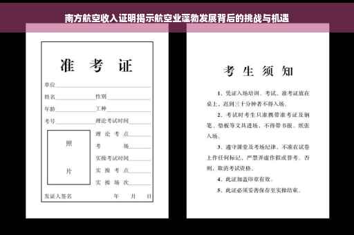 南方航空收入证明揭示航空业蓬勃发展背后的挑战与机遇