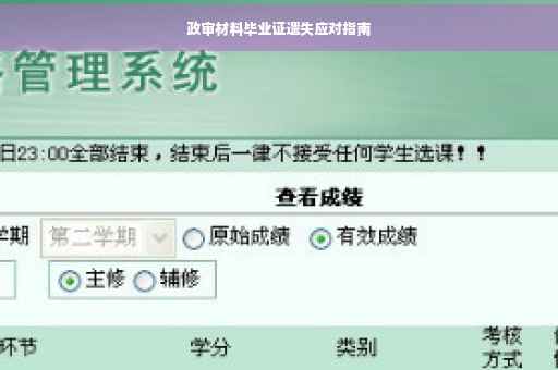 政审材料毕业证遗失应对指南