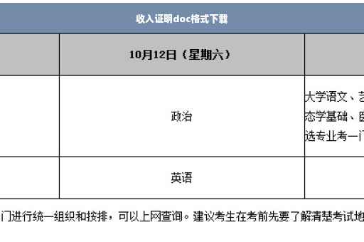 收入证明doc格式下载