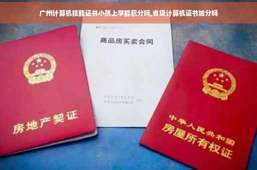 广州计算机技能证书小孩上学能积分吗,省级计算机证书加分吗